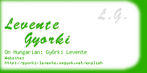levente gyorki business card